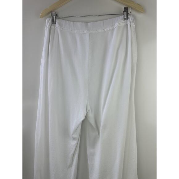 Eileen Fisher Lightweight Organic Cotton Terry Pant Easy Fit Crop Ankle White S - Picture 12 of 14